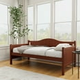 thumbnail image 1 of Woven Paths Staci Traditional Arched Beadboard Wood Twin Daybed, Cherry, 1 of 14