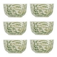 thumbnail image 1 of Woven Paths Stoneware Bowls with Embossed Green Pattern, Set of 6 Bowls, 1 of 4