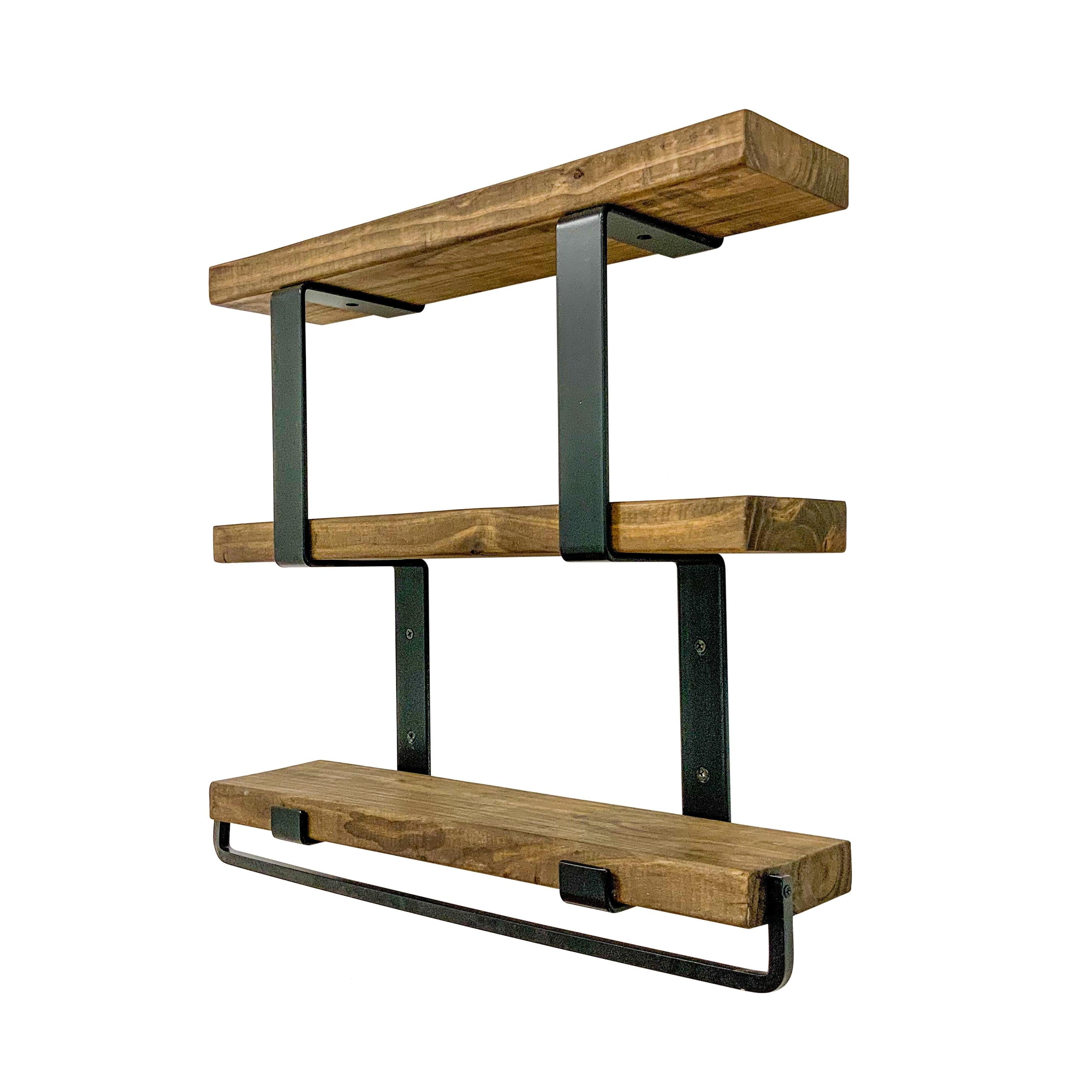 Free Shipping! Woven Paths 3-Tier Bathroom Shelf with Towel Rack
