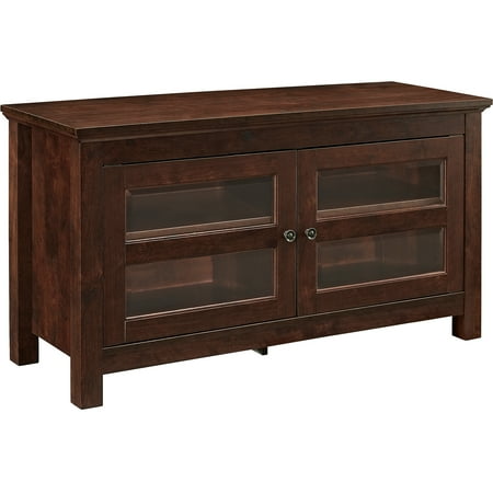 Walker Edison - Double Door TV Stand for Most Flat-Panel TV's up to 48" - Brown