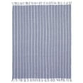 thumbnail image 1 of Woven Paths and Evette Rios Royal Blue Geometric Striped Cotton Throw Blanket, 50" x 60", 1 of 11