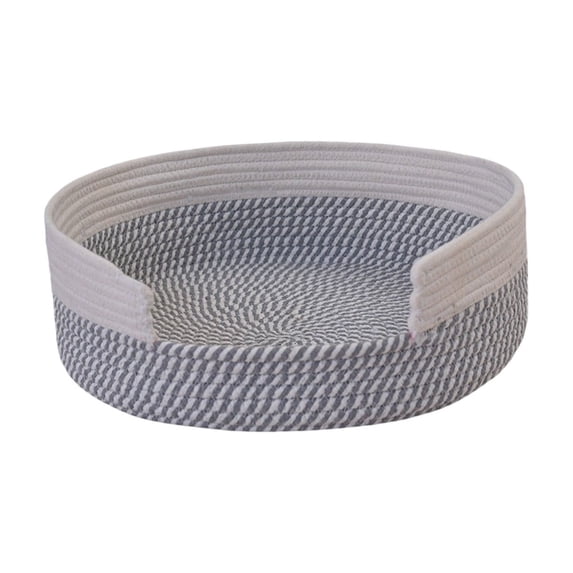 Woven Pet Bed, Wear-Resistant Rope Round Cat and Dog Nest, Easy-to-Clean Small Pet House for Summer