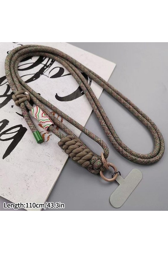 Woven Phone Lanyard Outdoor Mountaineering Mobile Phone Hanging Strap Anti Loss Lanyards Neck Strap for Girl Keychain Chain Rope
