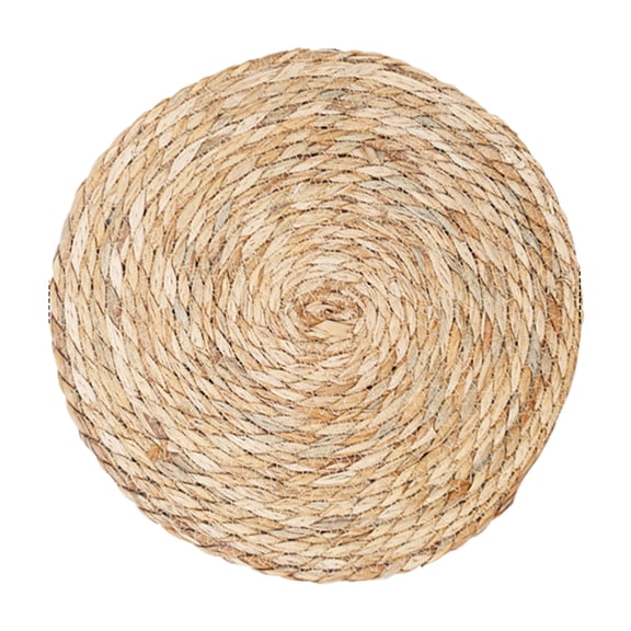 Woven Placemat (Rattan Table Mat, Natural Fiber Mat), Rattan Woven Placemat, Round Insulation Mat for Western Dining, Woven Placemat, Table Setting, Natural Fiber, Home Linens, by Kingtowag
