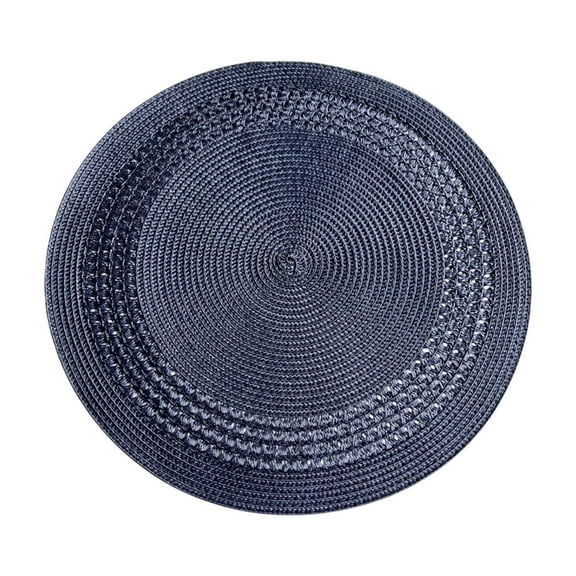 Woven Placemats For Pot And Pan Solid Color ,14.96"x14.96" Heat-Resistant Waterproof Table Mats for Dining, Foldable & Easy to Clean, Navy/Wine/Gray/White