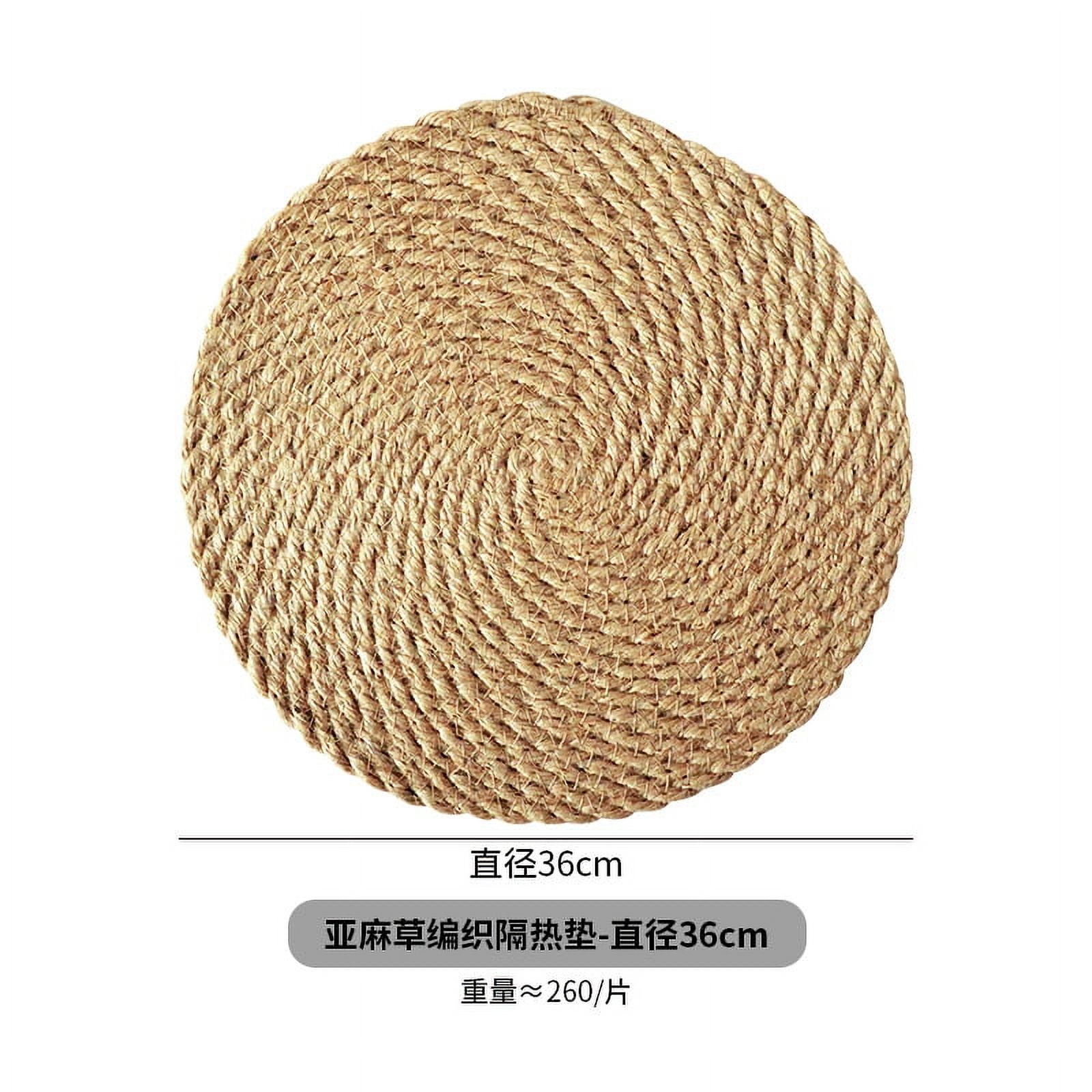 Woven Placemats Round,14 Inches Natural Water Hyacinth Weave Placemat