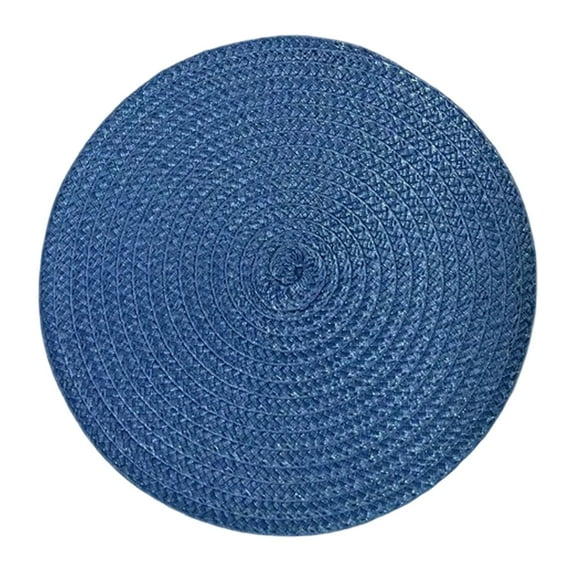 Woven Placemats, Round Heat Resistant Table Mats Set, Waterproof and Oil-Proof Dining Table Pads for Kitchen, Restaurant, Home Decor, Protective Coasters for Hot Dishes