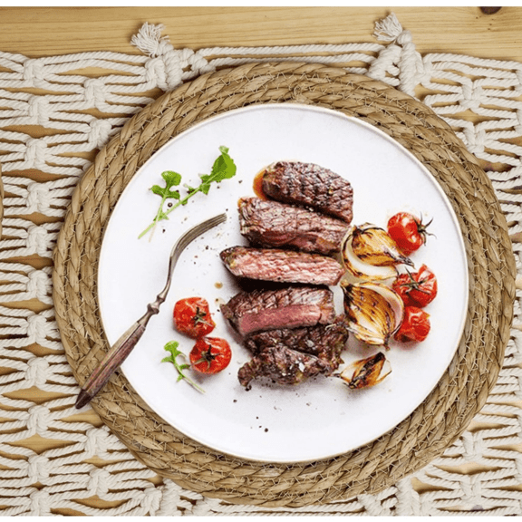 Woven Placemats Set of 10,12" Rounattan Placemats,Natural Hand-Woven Water Hyacinth Placemats,Farmhouse Weave Place Mats,Rustic Braided Wicker Table Mats for Dining Table,Home,Wedding.