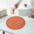 thumbnail image 1 of Woven Placemats Set of 1 - Waterproof & Oil-Proof Table Mats, Heat Resistant Dining Pad for Hot Dishes, Round 15-Inch Ramie Yarn Place Mats for Kitchen, Restaurant, Coffee Table, 1 of 5