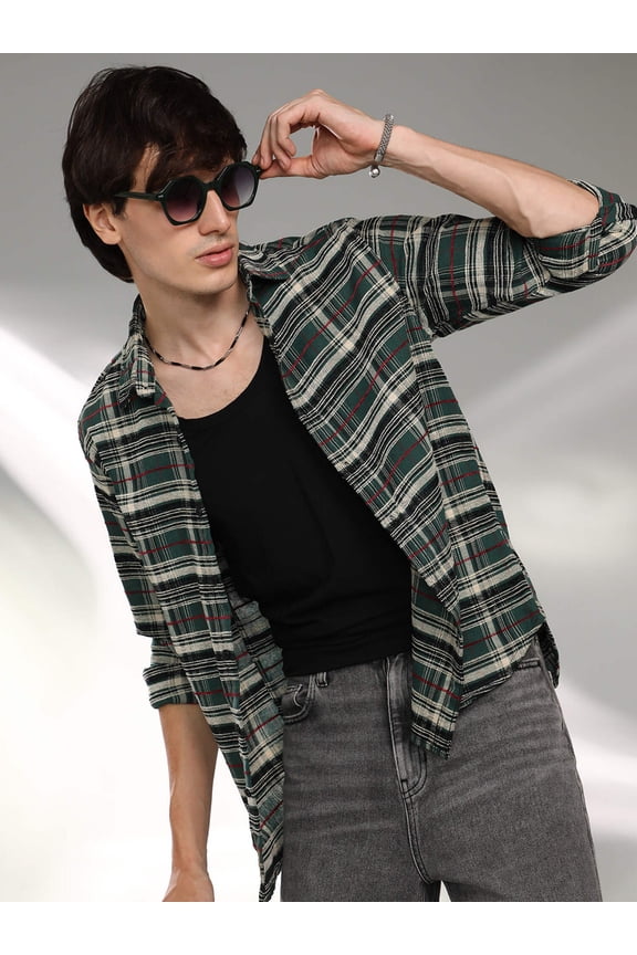 Woven Plaid Shirt