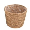 thumbnail image 1 of Woven Plant Basket , Handmade Storage Basket for Indoor Greenery , Natural Seagrass and Cotton Fiber , Floor Planter Decor and Home Office Organization, 1 of 8