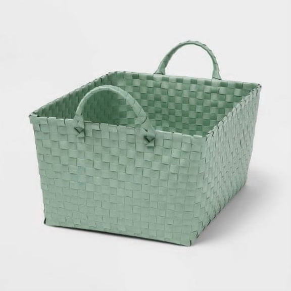 Woven Plastic Basket Large