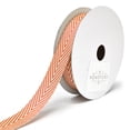 thumbnail image 1 of Woven Polyester Herringbone Ribbon, 5/8-Inch, 6-Yard, Orange, 1 of 1