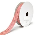 thumbnail image 1 of Woven Polyester Herringbone Ribbon, 5/8-Inch, 6-Yard, Red, 1 of 1