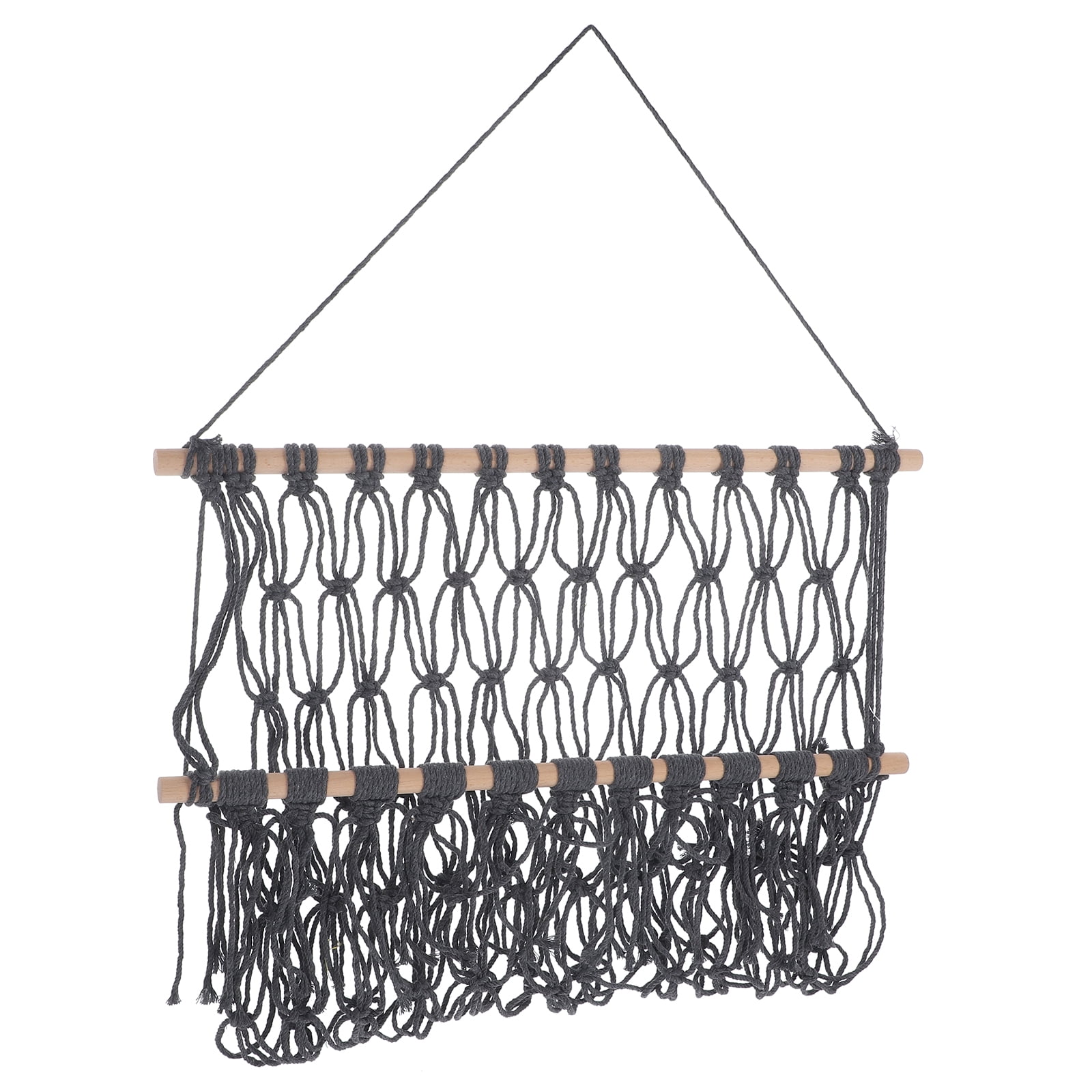 Woven Rack Bedroom Storage Macrame Wall Hammock Book Decorate Bohemia ...