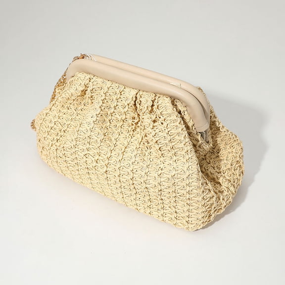 Woven Raffia Clutch Purse Bag / Crossbody Bag