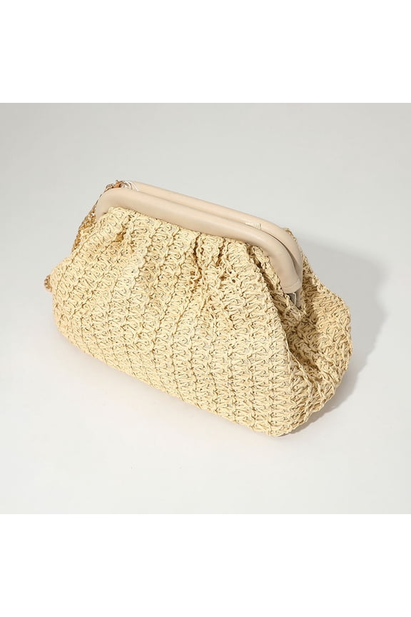 Woven Raffia Clutch Purse Bag / Crossbody Bag