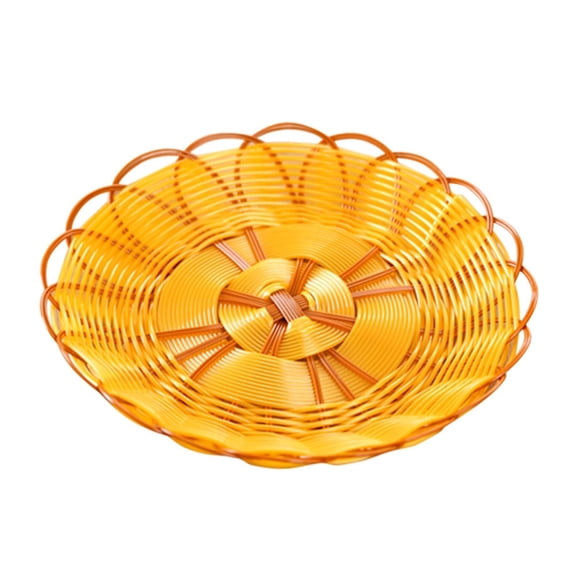 Woven Rattan Basket, Chips Snack Plate, Creative Fruit Rattan Basket, Food Bread Popcorn Basket