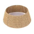 thumbnail image 1 of Woven Rattan Christmas Tree Collar, 28-Inch Natural Basket Skirt to Hide Stand & Decorate Base, Rustic Holiday Home Decor for Artificial & Real Trees, 1 of 6