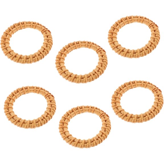 Woven Rattan Napkin Rings Bulk Rustic Style Round Dining Table Napkin Holders for Elegant Banquet Home Wedding Harvest Holiday Party Gift Mini Hanging Rings