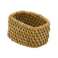 thumbnail image 1 of Woven Rattan Napkin Rings, Caramel - Set of 4, 1 of 1