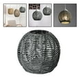 thumbnail image 1 of Woven Rattan Pendant Light Fixture Rattan Shade Farmhouse Hanging Lamp Shade Pendant Lamp Shade Hallway Home Bedside, Gray Round, 1 of 2