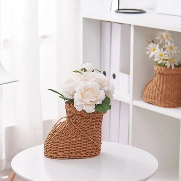 Clea*rance！Mini Woven Storage Basket with compact size and versatile function, Organizer for sweets, berries, and countertop display decoration.