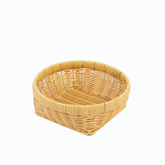Woven Rattan Storage Basket,Frontdoor Entryway Decorative Organizer for Keys,Wallet,Picnic Serving Basket Tray for Storage Fruit & Snacks,Living Room Tabletop Decor
