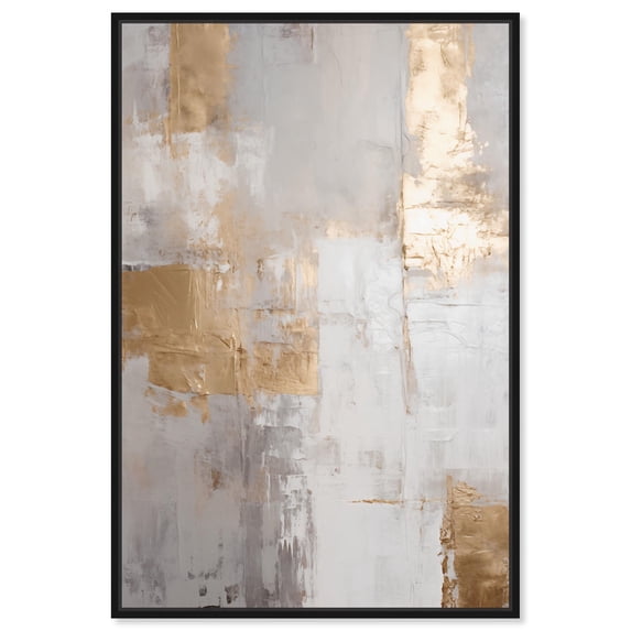 Woven Reminiscence I Canvas Earth Tone Abstracts by Art Remedy, Black Frame, 24 x 36