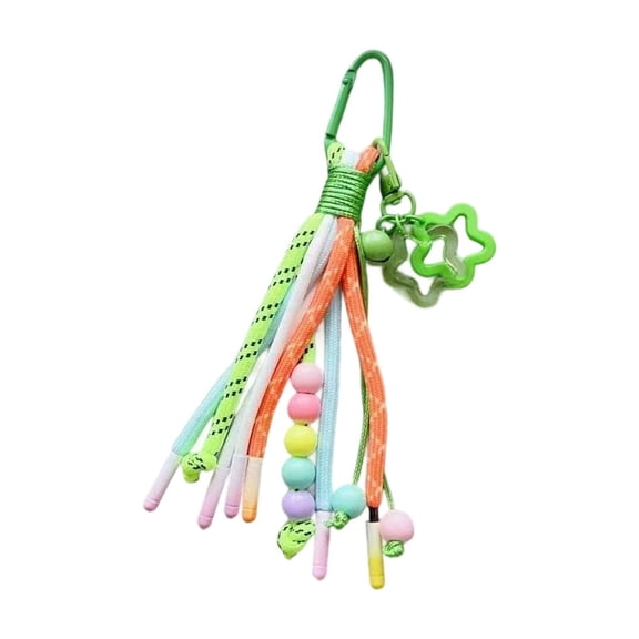 Woven Rope Couple Keyrings with Strong ABS Keyring Fashionable Bag Decoration for Everyday Use