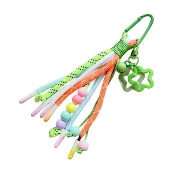 Woven Rope Couple Keyrings with Strong ABS Keyring Fashionable Bag Decoration for Everyday Use