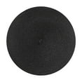 thumbnail image 1 of Woven Round Table Mat 19in – Heat & Oil Resistant, Waterproof Placemat for Dining Table, Coffee Table, Restaurant, Home – Stylish Heat Insulation & Easy Clean Protection(Black), 1 of 3