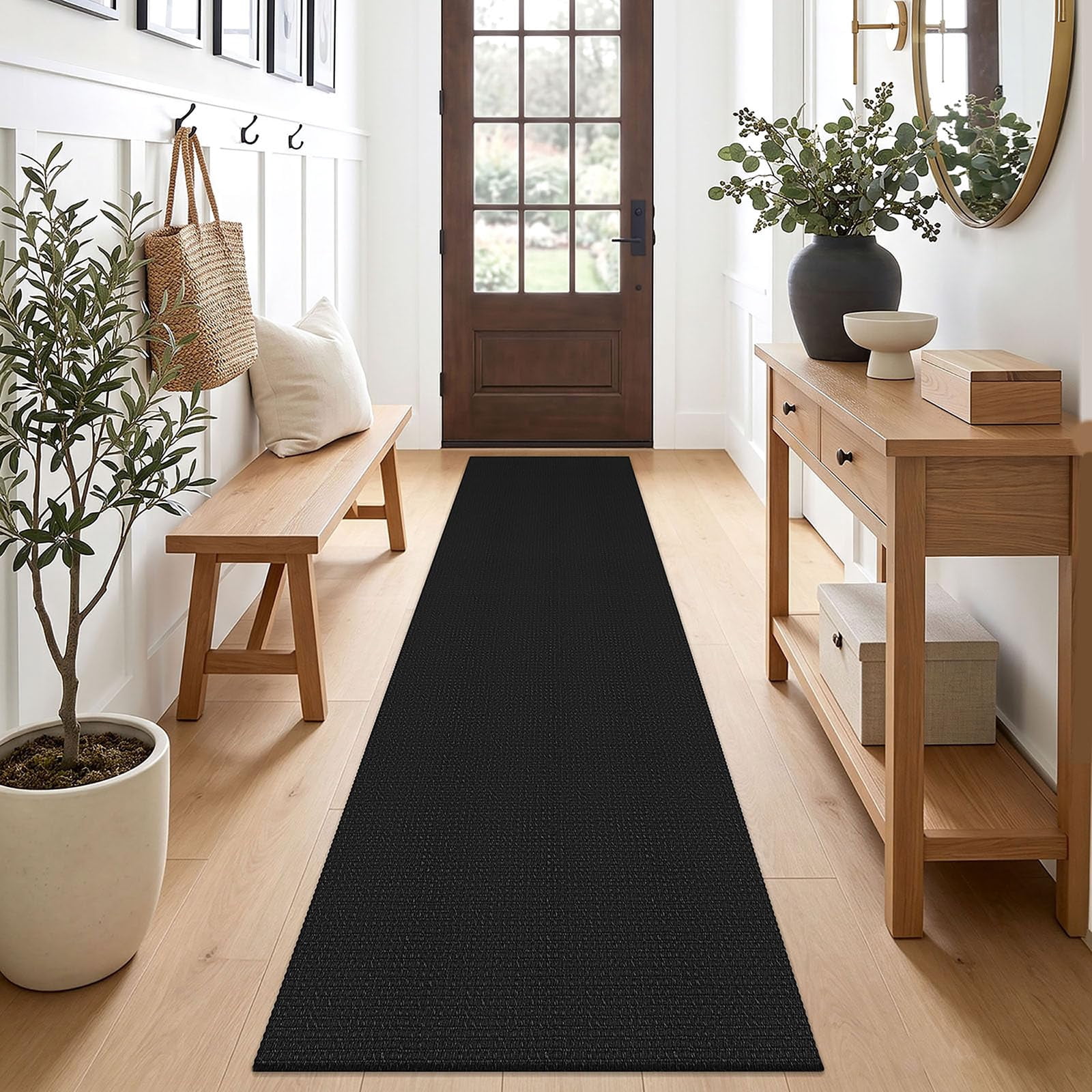 Woven Runner Rug 2x9 Ft Washable Runners For Hallwayston Non Slip ...