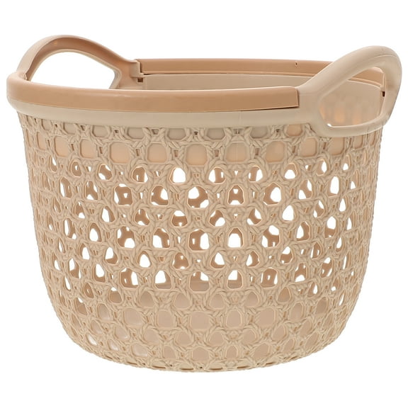 Woven Rustic Basket Wicker Storage with Lid Large Bins Child Baby