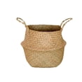 thumbnail image 1 of Woven Seagrass Belly Basket with Handles, Small Storage Basket 13.8in Opening 17.7in Belly, Handmade Plant Pot Cover Laundry Picnic Organizer Boho Home Decor 1pcs G, 1 of 7
