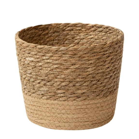 Woven Seagrass Planter Baskets, Natural Straw Plant Pot Covers for Indoor Plants, Rustic Flower Pot Basket Home Decor & Storage Organizer for Living Room, Porch