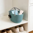 thumbnail image 1 of Woven Shopping Basket Grocery Picnic Storage Basket, Oversized Capacity Durable Handle Easy Carry Multi Purpose Design, For picnic shopping home storage outdoor travel, 1 of 6