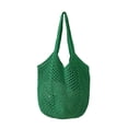 thumbnail image 1 of Woven Soft Large Straw Shoulder Bag Boho Straw Handle Tote Retro Summer Beach Bag Rattan Handbag, Green, 1 of 6