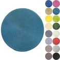 thumbnail image 1 of Woven Spiral Table Placemats Set of 4, 15-Inch Round Non-Slip Dining Mats, 1 of 7