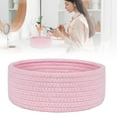 thumbnail image 1 of Woven Storage Basket Cozival Woven Storage Basket - Small Oval Cotton Rope Organizer for Home Decor, Shallow Decorative Tray for Keys/Jewelry, Natural Fiber Craft, Cotton Rope Organizer Tray, A, 1 of 9