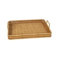 thumbnail image 1 of Woven Storage Basket Brown L 38x29cm Handle Desktop Kitchen Organizer, 1 of 6