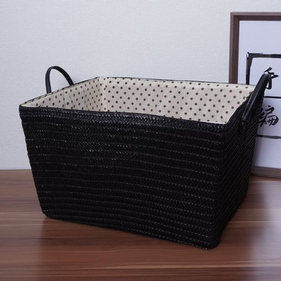Woven Storage Basket, Small Wicker Baskets for Shoes,Towel, Baskets Storage Kids, Empty Gift Basket with Handles