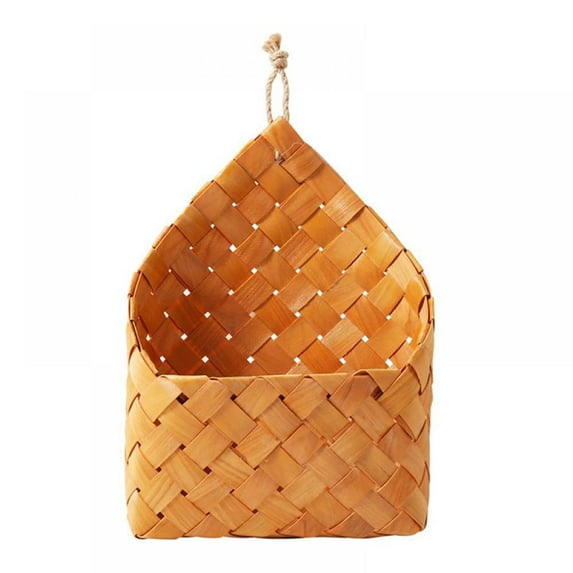 Woven Storage Basket Wall Mounted Hanging Basket Wall Hanging Storage Organizer Entryway Mail Letter Holder Wall Decor for Office Bedroom Home