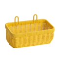 thumbnail image 1 of Woven Storage Basket, Wall Mounted Vegetable Organizer for Kitchen, Plastic Wicker Hanging Basket for Garlic Onion Fruits, Home Organization, Woven Hanging Basket Yellow, 1 of 8