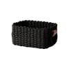 Woven Storage Basket with Rectangular Shape and Textured Braided Design, for Shelf and Desk 9.8X7.5X5.5In