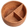 thumbnail image 1 of Woven Storage Boxes Snack Storage Boxes Woven Cabinet Organizers Snack Display Baskets Divided Wicker Baskets, 1 of 8