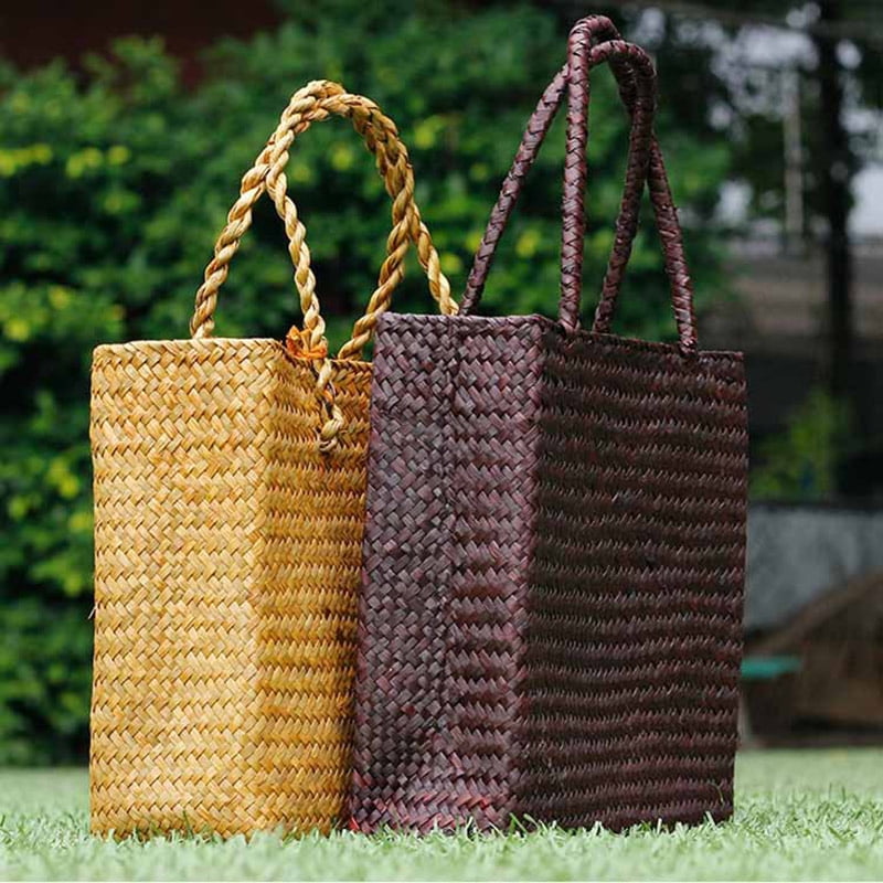 Happy Lily Women Handwoven Round Rattan Bag, Round Woven Straw Bag, Round  Purse, Circle Tropical Beach Crossbody Bag