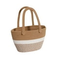 thumbnail image 1 of Woven Straw Bucket Beach Bag, Summer Handmade Tote Bag with Soft Lining for Women Travel & Shopping, 1 of 1