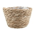 thumbnail image 1 of Woven Straw Flower Pot Cover - Storage Basket Planter, Natural Rattan Design, Suitable for Home & Garden, Decorative Cover, Protects Flower Pots, Adds Rustic Vibe, Color, 3.35*3.54*5.12in, 1 of 2
