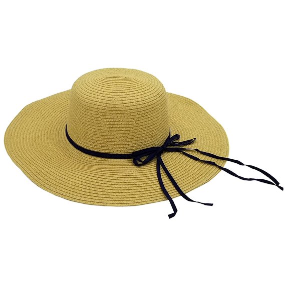 Woven Sun Hats for Women, Chic Summer Ladies Fashion Hat, Sylish Ribbon (Shoestring Ribbon - Tan, 1 Pack)